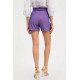 Женские шорты, с карманами и поясом, фиолетового цвета, 115R329N
