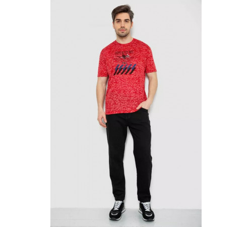 Мужская футболка с принтом, цвет красный, 244R6020