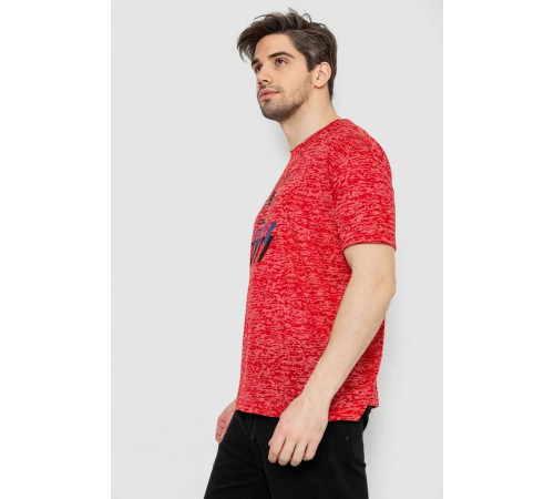 Мужская футболка с принтом, цвет красный, 244R6020