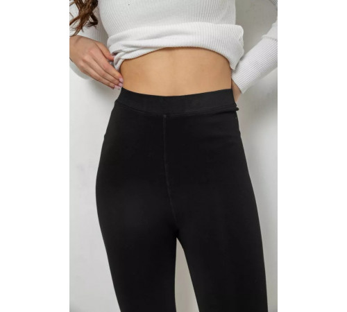 Демисезонные лосины одношовные, цвет черный, 139RF212.