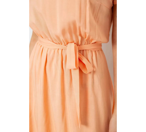 Сукня однотонна, колір персиковий, 214R0225