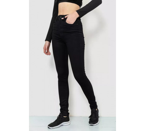Джинси жіночі стрейч, колір чорний, 214R1442