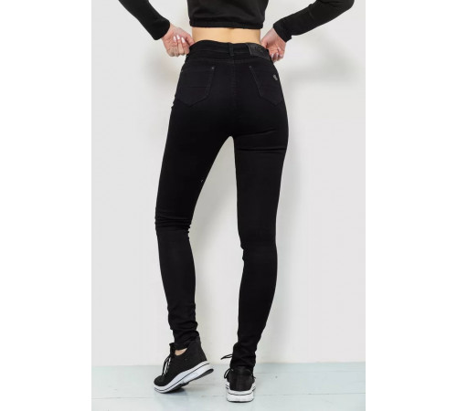 Джинси жіночі стрейч, колір чорний, 214R1442