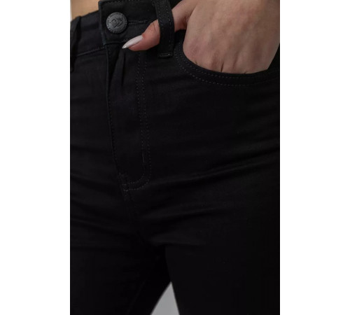 Джинси жіночі стрейч, колір чорний, 214R1442