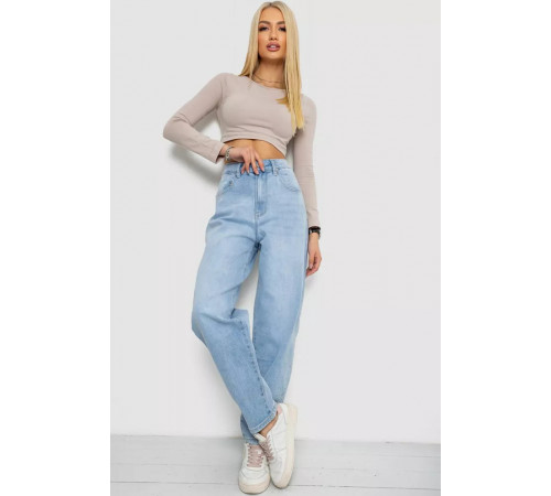 Джинси жіночі MOM, колір блакитний, 255RM578