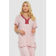 Піжама жіноча з принтом, колір рожевий, 243R7081
