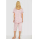 Піжама жіноча з принтом, колір рожевий, 243R7081