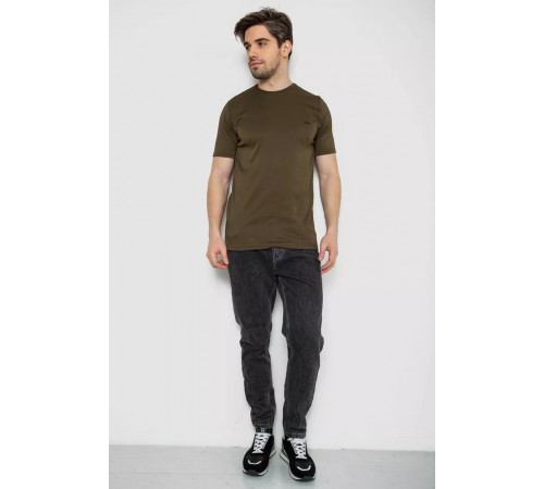 Футболка чоловіча в рубчик, колір хакі, 244R2526-1