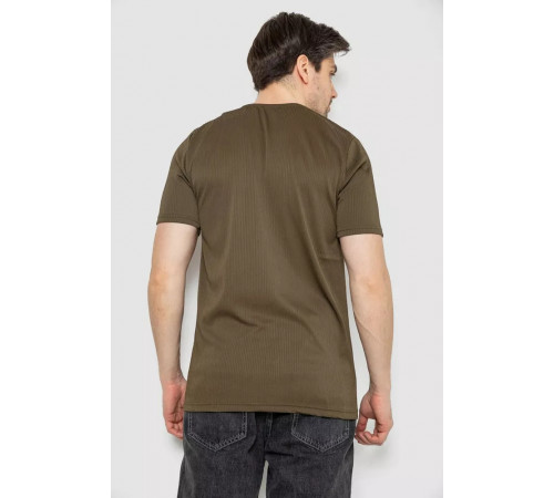 Футболка чоловіча в рубчик, колір хакі, 244R2526-1