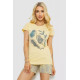 Піжама жіноча з принтом, колір жовтий, 243R3055