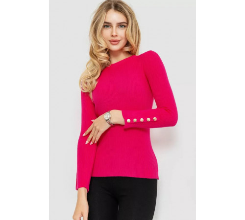 Кофта жіноча трикотажна однотонна, колір рожевий, 204R017