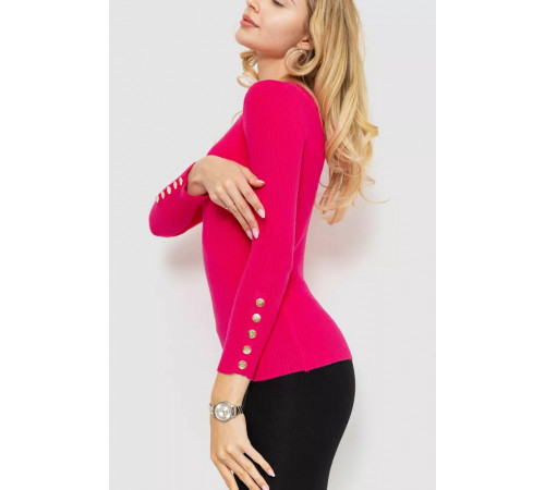 Кофта жіноча трикотажна однотонна, колір рожевий, 204R017