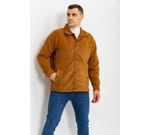 Вітровка чоловіча на кнопках, колір гірчичний, 131R3022