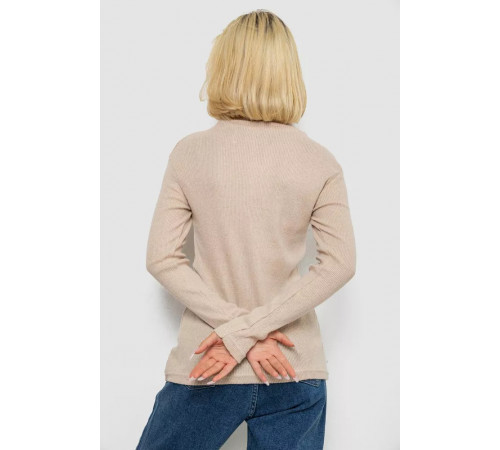 Гольф жіночий однотонний в рубчик, колір бежевий, 238R803