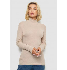 Гольф женский однотонный в рубчике, цвет бежевый, 238R803.