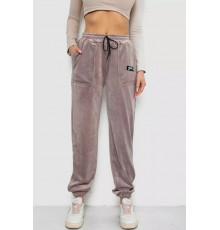 Штани жіночі велюрові, колір мокко, 238R58473