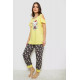 Жіноча піжама з принтом, колір жовтий, 243R903067