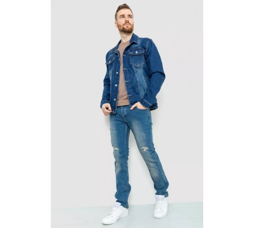 Джинсова куртка чоловіча, колір синій, 157R4598