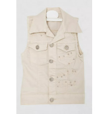 Жилетка дитяча для дівчаток, колір бежевий, 247R10029