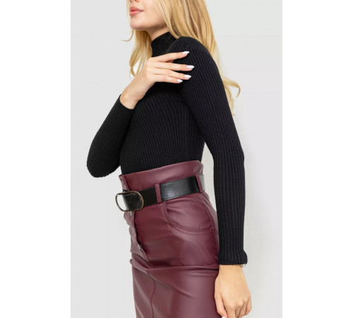 Гольф женский в рубчик, цвет черный, 204R047