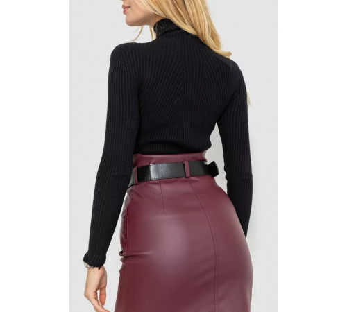 Гольф женский в рубчик, цвет черный, 204R047