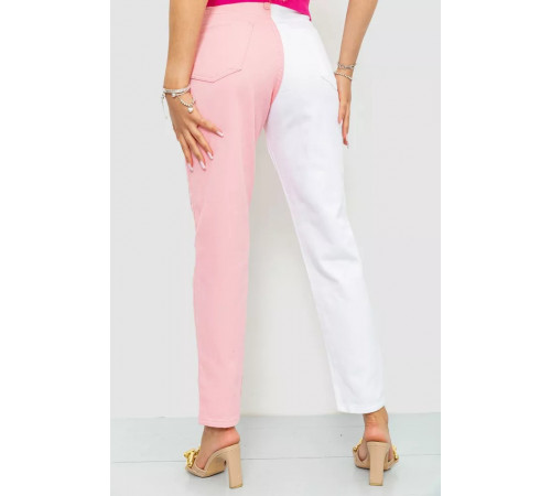 Джинсы женские, цвет бело-розовый, 164R426