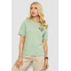 Женская футболка с принтом, цвет оливковый, 241R128.