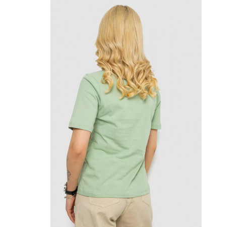 Женская футболка с принтом, цвет оливковый, 241R128.