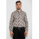 Сорочка чоловіча з принтом, колір бежевий, 214R1046