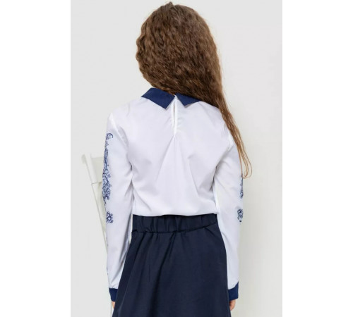 Блузка ошатна для дівчаток, колір синьо-білий, 172R026