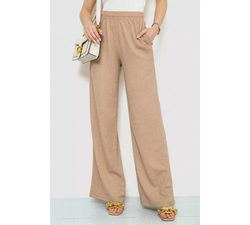 Штани жіночі палаццо, колір бежевий, 102R011-1