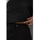 Спортивный женский костюм на флисе, цвет черный, 177R055