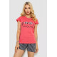 Піжама жіноча з принтом, колір рожевий, 243R3255