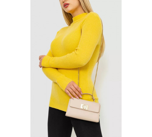 Кофта жіноча однотонна базова, колір жовтий, 244R2032