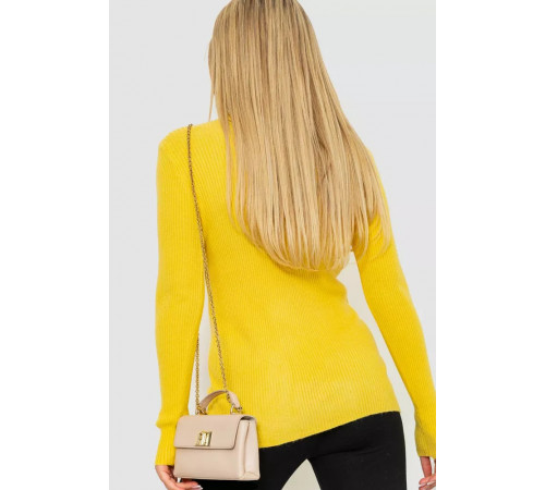 Кофта жіноча однотонна базова, колір жовтий, 244R2032