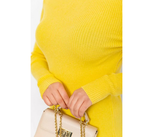 Кофта жіноча однотонна базова, колір жовтий, 244R2032