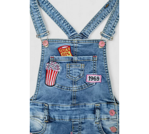 Комбінезон-шорти для дівчаток, колір синій, 247R4602