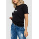 Футболка жіноча з принтом, колір чорний, 238R57384