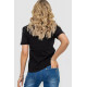 Футболка жіноча з принтом, колір чорний, 238R57384
