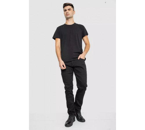 Джинси чоловічі середньої посадки, колір чорний, 244R8344