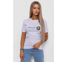 Футболка жіноча з принтом, колір білий, 238R01632