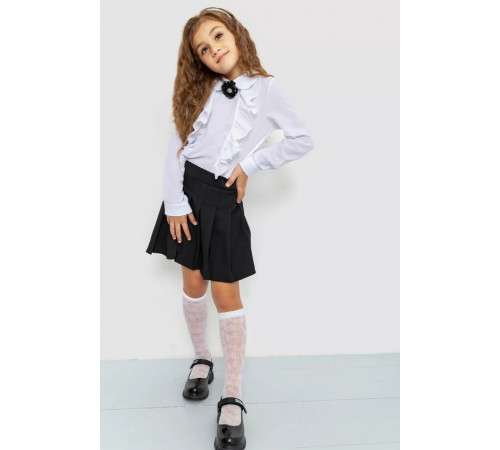 Блуза для девочек нарядная, цвет белый, 172R103.