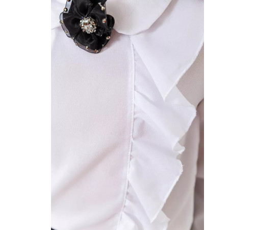 Блуза для девочек нарядная, цвет белый, 172R103.