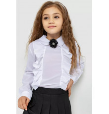 Блуза для девочек нарядная, цвет белый, 172R103.