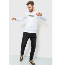 Світшот чоловічий з принтом, колір білий, 208R0206