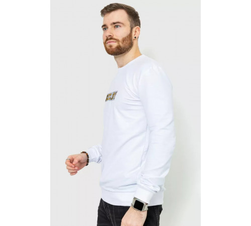 Світшот чоловічий з принтом, колір білий, 208R0206