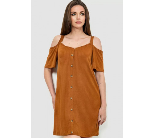 Платье, цвет коричневый, 244R269