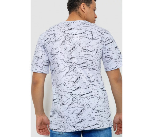 Футболка чоловіча з принтом, колір біло-чорний, 219R020