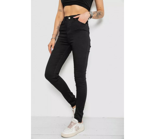 Джинсы женские, цвет черный, 182R5214