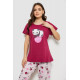 Женская пижама с принтом, цвет бордовый, 243R1602-016.
